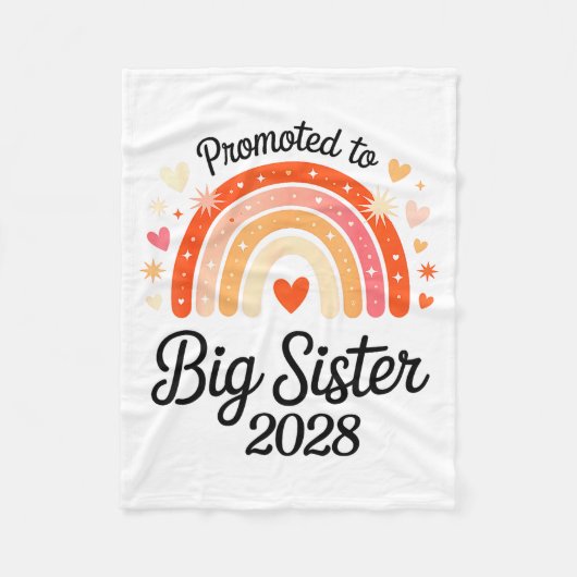 Couverture Polaire Promoted To Big Sister 2028 New Baby Pregnancy Ann (Devant)