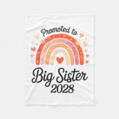 Couverture Polaire Promoted To Big Sister 2028 New Baby Pregnancy Ann (Devant)