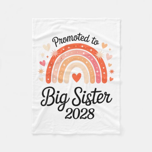 Couverture Polaire Promoted To Big Sister 2028 New Baby Pregnancy Ann (Devant)