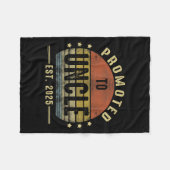 Couverture Polaire Promoted To Uncle Est 2025 New Uncle Fathers Day F (Devant (Horizontal))