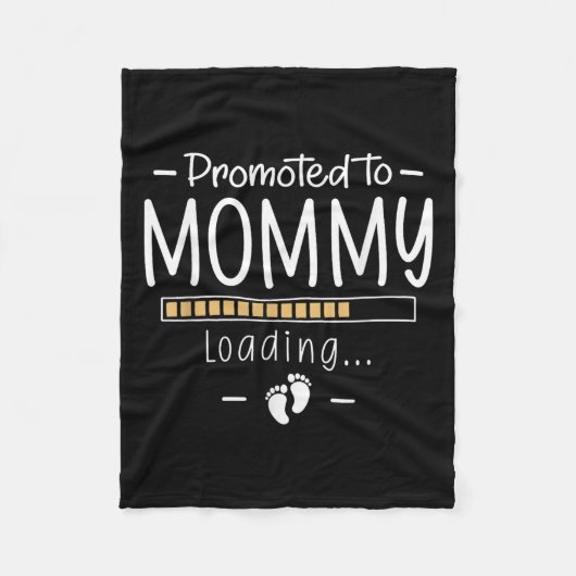 Couverture Polaire Promu À Maman - 1ère Grossesse de Bébé Révéler À F (Devant)