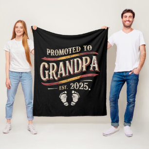 Couverture Polaire Promu Grand-père 2025 Grand-père est 2025