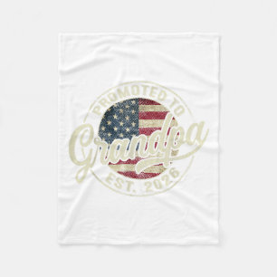 Couverture Polaire Promu Grand-père 2026 Bébé en route Drapeau USA G