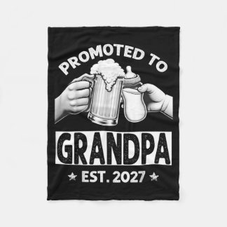 Couverture Polaire Promu Grand-père dès 2027 Grands-parents Bébé