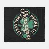 Couverture Polaire Prone To Shenanigans & Malarkey St Patrick's Day (Devant (Horizontal))