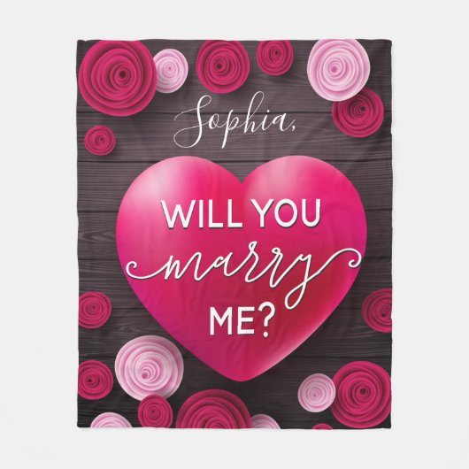 Couverture Polaire Proposition de mariage - Me marierez-vous ? (Devant)