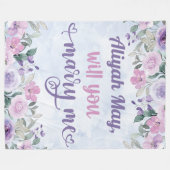 Couverture Polaire Proposition De Mariage - Voulez-Vous M'Épouser ? (Devant (Horizontal))