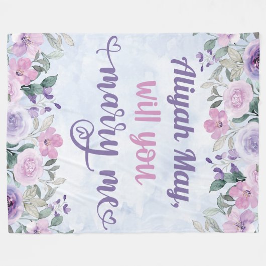 Couverture Polaire Proposition De Mariage - Voulez-Vous M'Épouser ? (Devant (Horizontal))