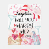 Couverture Polaire Proposition de marriage | You Marry Me ? Custom (Devant)