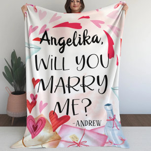 Couverture Polaire Proposition de marriage You Marry Me ? Custom