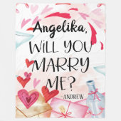Couverture Polaire Proposition de marriage | You Marry Me ? Custom (Devant)