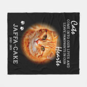 Couverture Polaire Propriétaire du chat | Pawprints in Our Hearts Pet (Devant (Horizontal))