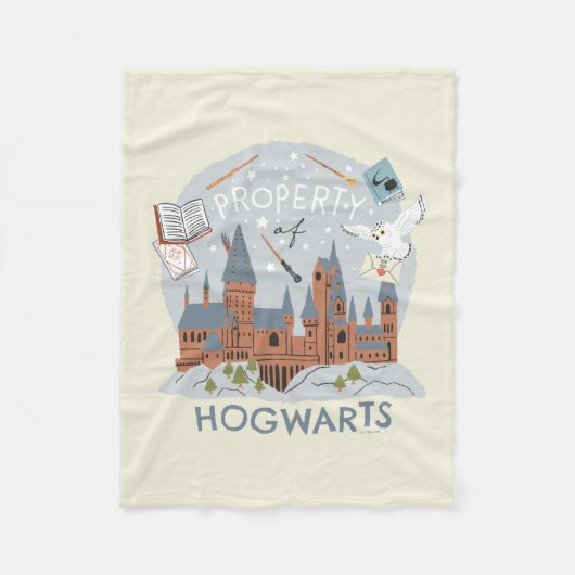 Couverture Polaire Propriété de Hogwarts Cartoon Graphic (Devant)