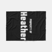 Couverture Polaire Propriété d'Heather Cadeaux drôles de célibataire  (Devant (Horizontal))