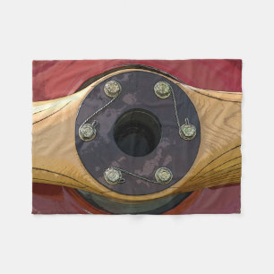 Couverture Polaire Propulseur en bois de l'avion rouge