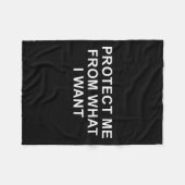 Couverture Polaire Protect Me From What I Want Desire Quote (Devant (Horizontal))