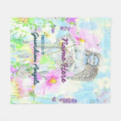 Couverture Polaire Protégé par l'aquarelle d'anges gardien (Devant (Horizontal))