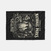 Couverture Polaire Protéger les parcs nationaux Spooky Cryptide Bigfo (Devant (Horizontal))