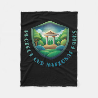 Couverture Polaire Protéger nos parcs nationaux conception de badge v