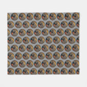 Couverture Polaire Protégez toujours vos noix - drôle d'écureuil ninj (Devant (Horizontal))