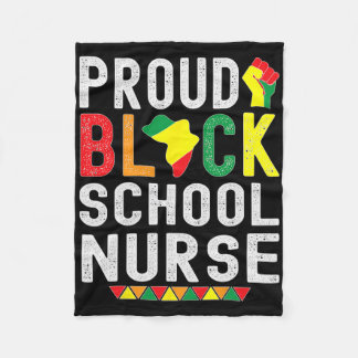 Couverture Polaire Proud Black School Nurse Black History Month For A