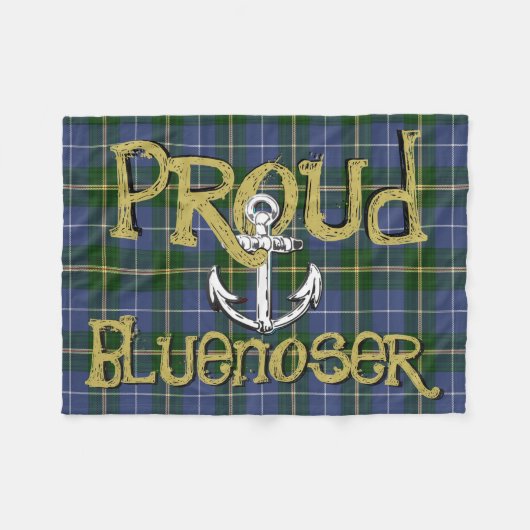 Couverture Polaire Proud Bluenoser Manchette d'ancre tartan Nouvelle- (Devant (Horizontal))