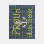 Couverture Polaire Proud Bluenoser Manchette d'ancre tartan Nouvelle- (Devant)
