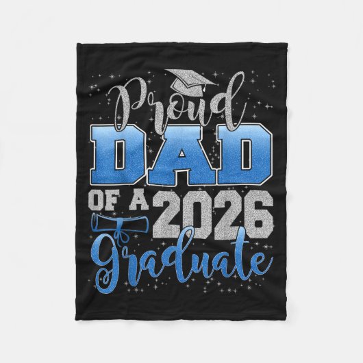Couverture Polaire Proud Dad Of A Cl Of 2026 Graduate Senior Graduati (Devant)