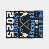 Couverture Polaire Proud Daddy Of A Ice Hockey Senior 2025 Graduation (Devant (Horizontal))