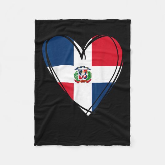 Couverture Polaire Proud Dominican Boy Girl Aunt Dad Mama Cool Flag H (Devant)