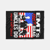 Couverture Polaire Proud Emt Uncle - Funny Ems Family Quote Emts Don' (Devant (Horizontal))