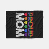 Couverture Polaire Proud Mom Lgbt  (Devant (Horizontal))