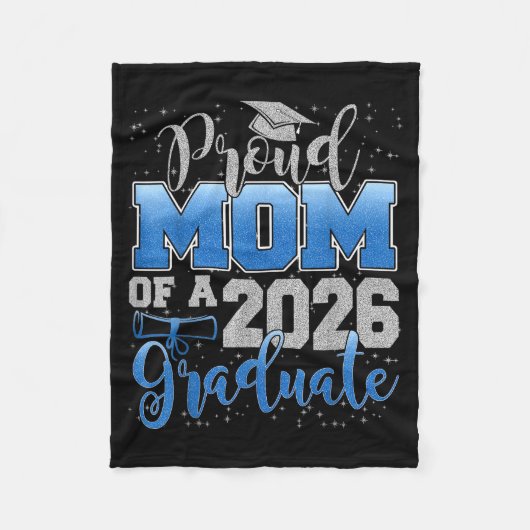 Couverture Polaire Proud Mom Of A Cl Of 2026 Graduate Senior Graduati (Devant)