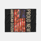 Couverture Polaire Proud New American Us Citizenship Gift Tee Shirt (Devant (Horizontal))