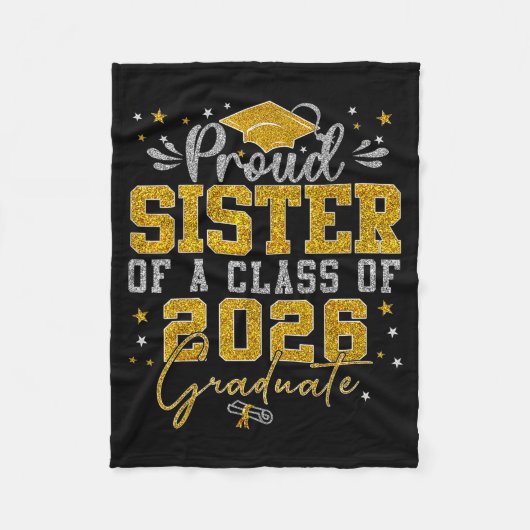 Couverture Polaire Proud Sister Of A Cl Of 2026 Graduate Senior Gradu (Devant)