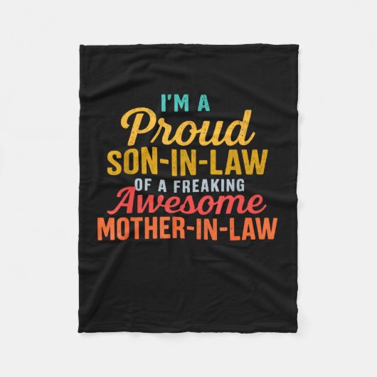 Couverture Polaire Proud Son In Law Of A Freaking Awesome Mother In L (Devant)