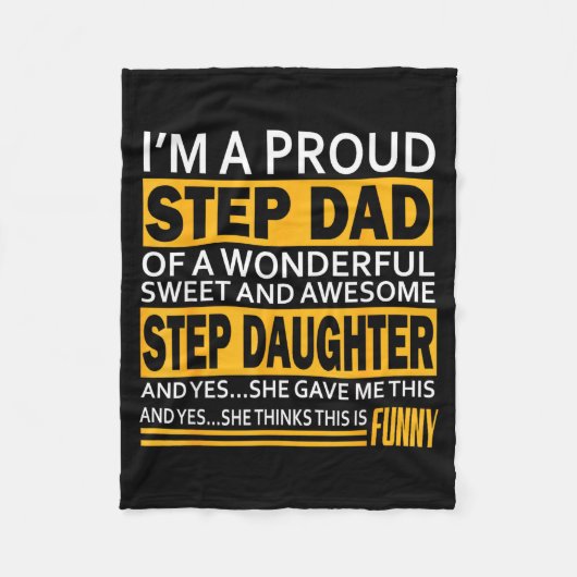 Couverture Polaire Proud Step Dad Father Day Gift For Stepdad From St (Devant)