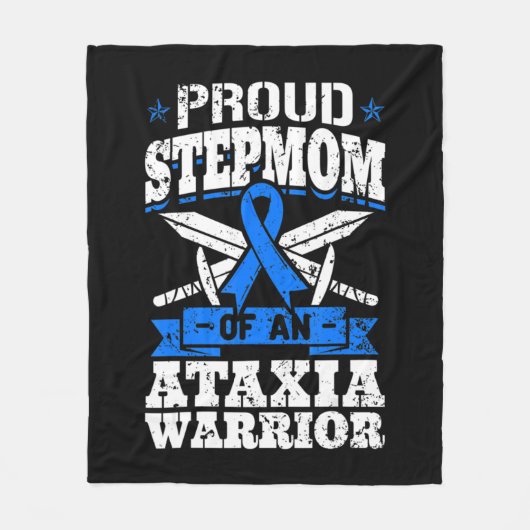 Couverture Polaire Proud Stepmom Of An Ataxia Warrior Awareness Ribbo (Devant)