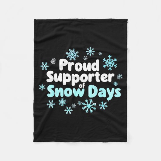 Couverture Polaire Proud Suprter Of Snow Days Chemistry Teacher Snow  (Devant)
