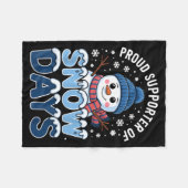 Couverture Polaire Proud Suprter Snow Days Snowman Winter Break Lover (Devant (Horizontal))