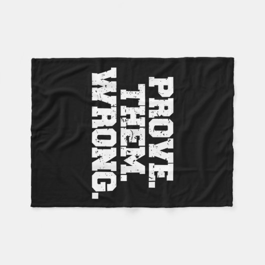 Couverture Polaire Prove Them Wrong Workout Training Motivation Logo  (Devant (Horizontal))