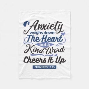 Couverture Polaire Proverbes 12:25 Verset de la Bible – Art de mots g