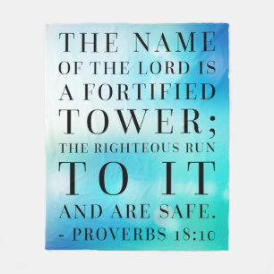 Couverture Polaire Proverbes 18:10 Citation de la Bible