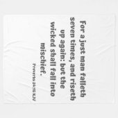 Couverture Polaire Proverbes 24:16 KJV Bible Verse Écriture (Devant (Horizontal))