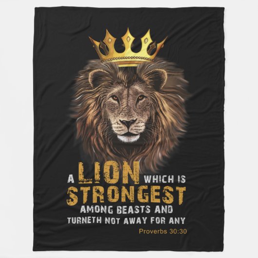 Couverture Polaire Proverbes 30:30 KJV Bible Citation (Devant)