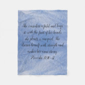 Couverture Polaire Proverbes : 31 Blanche Toison Bleu (Devant)