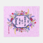 Couverture Polaire Proverbes chrétiens 31:28|Bible Verse Rose floral (Devant (Horizontal))