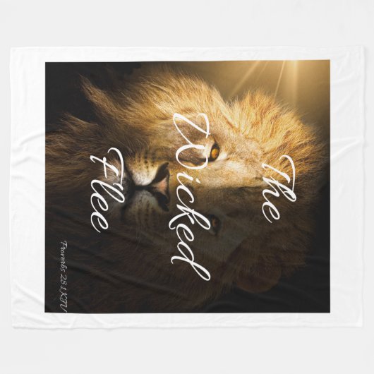 Couverture Polaire Proverbes de la fuite des méchants 28:1 KJV (Devant (Horizontal))