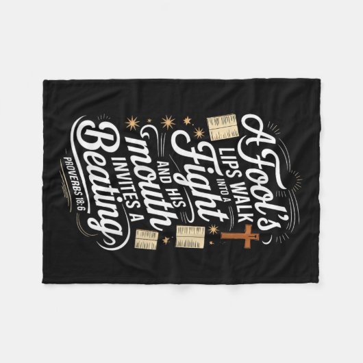 Couverture Polaire Proverbs 18 6 _ Bible Verse  (Devant (Horizontal))