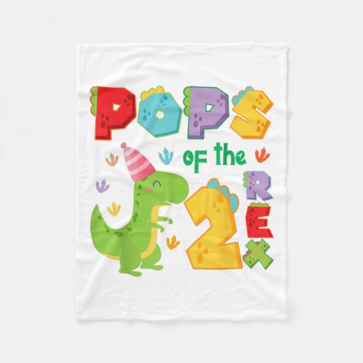 Couverture Polaire Ps Of The Two Rex 2nd Birthday Boy Dinosaur T-rex (Devant)